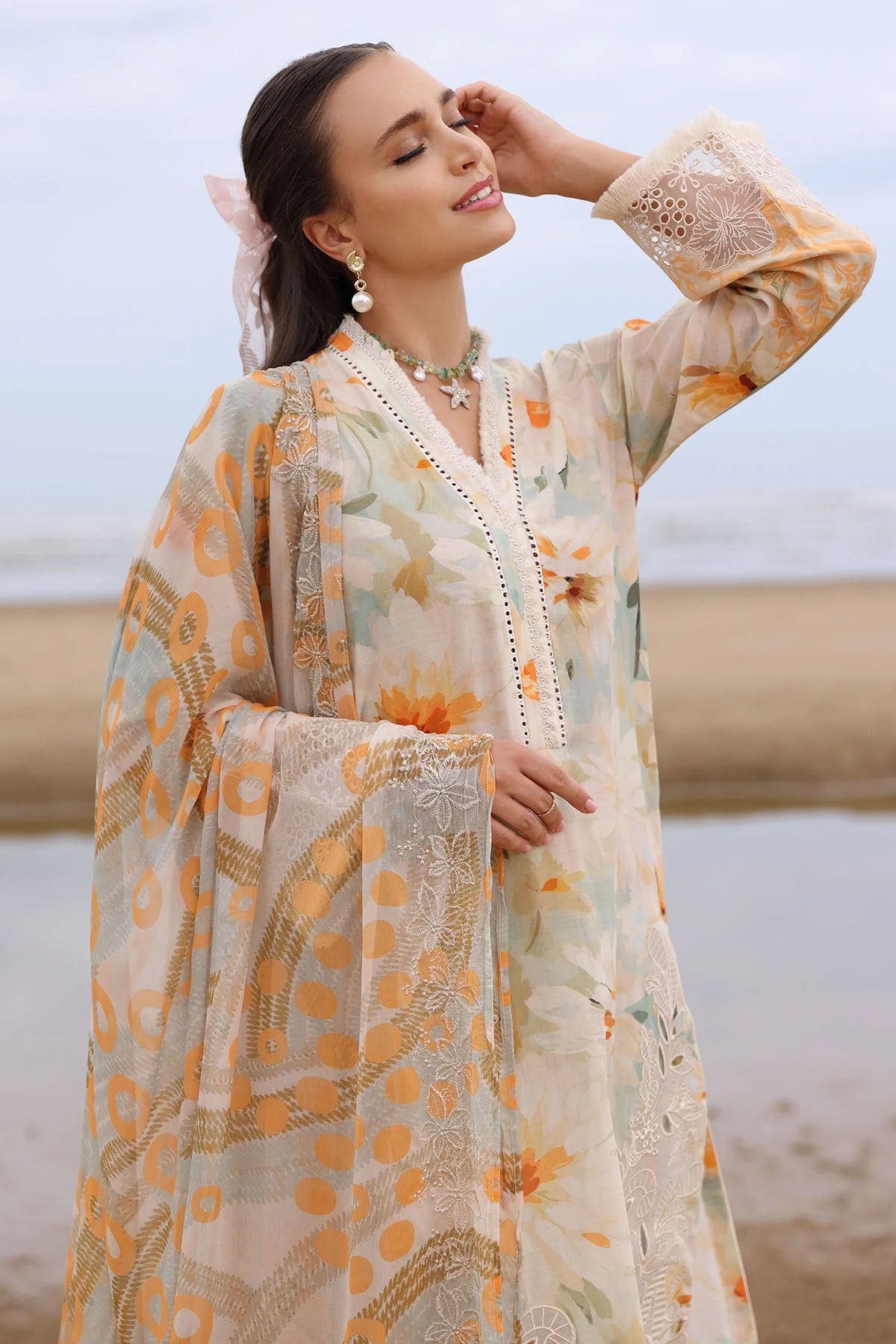 Nureh Gardenia Stitched Floral Design - Elegant Home Decor for Living Room, Bedroom & Wedding Events