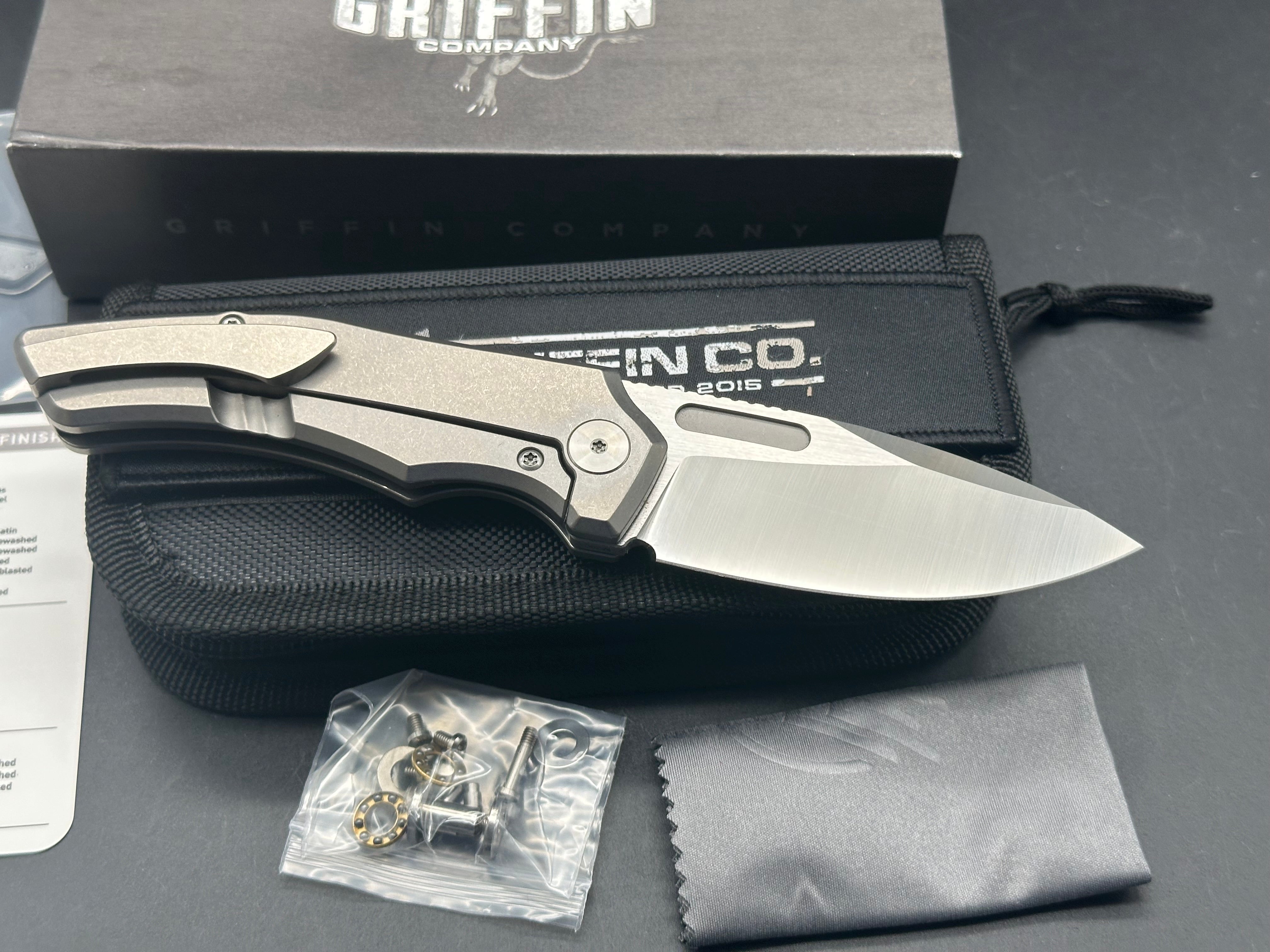 Griffin Company Scout F3 M390 Folding Knife - Premium EDC Pocket Knife for Outdoor, Camping, and Everyday Carry