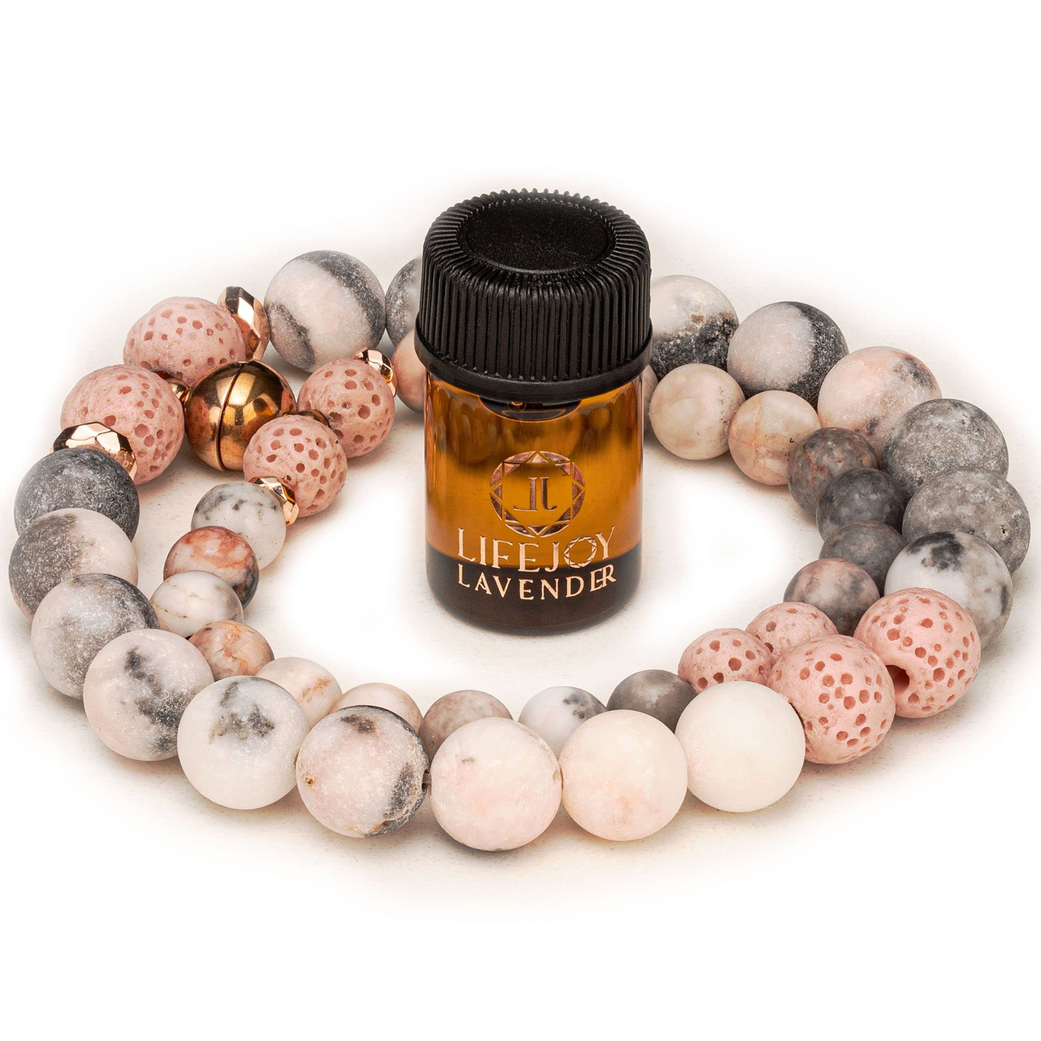 Magnetic Couple Bracelets for Women & Kids - Calming Essential Oil & Lava Rock Bracelet Set - Matching Mother Daughter Bracelets for Anxiety Relief & Stress Management - Perfect for Couples, Family Gifts & Daily Wear