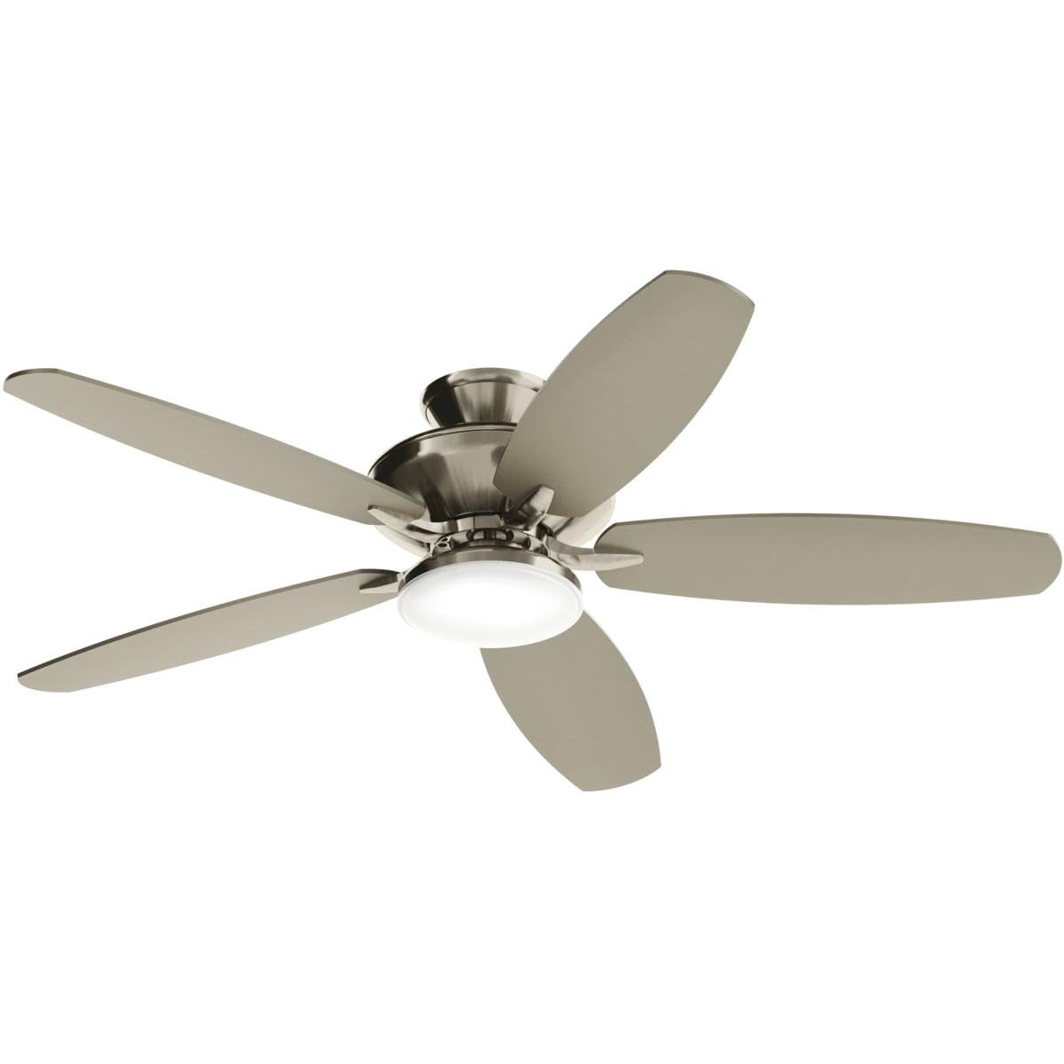 Kichler 52 Inch Modern Ceiling Fan with LED Light - Energy Efficient Indoor Cooling for Living Room, Bedroom & Office