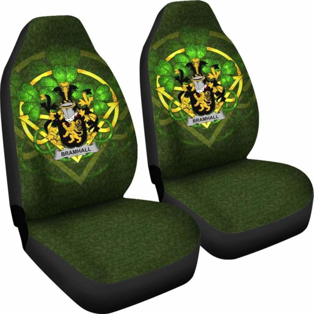 Premium Bramhall Ireland Car Seat Cover Set of 2 - Celtic Shamrock Design for Cars, SUVs & Trucks - Waterproof & Durable Protection for Pets, Kids & Daily Commute