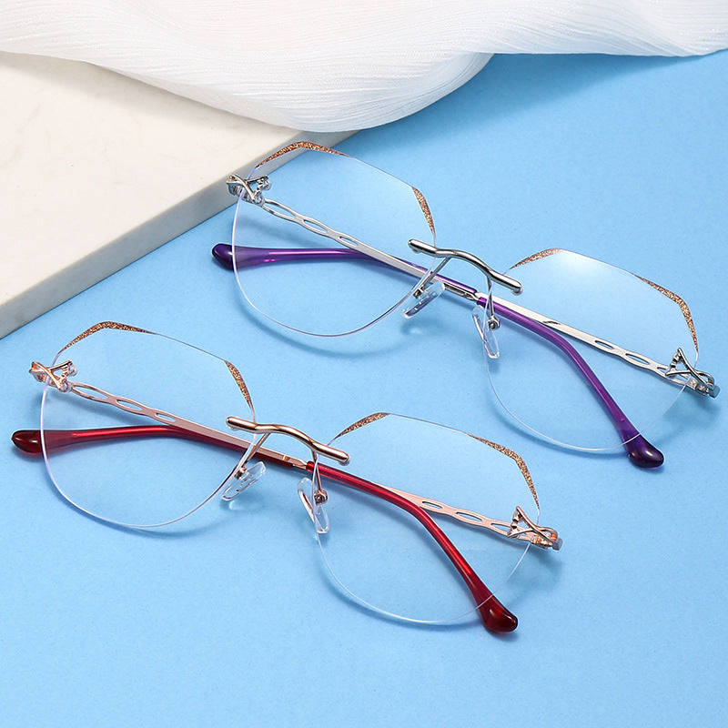 Stylish Women's Hollow Temple Anti Blue Light Reading Glasses - Perfect for Computer Work, Gaming & Screen Time Protection