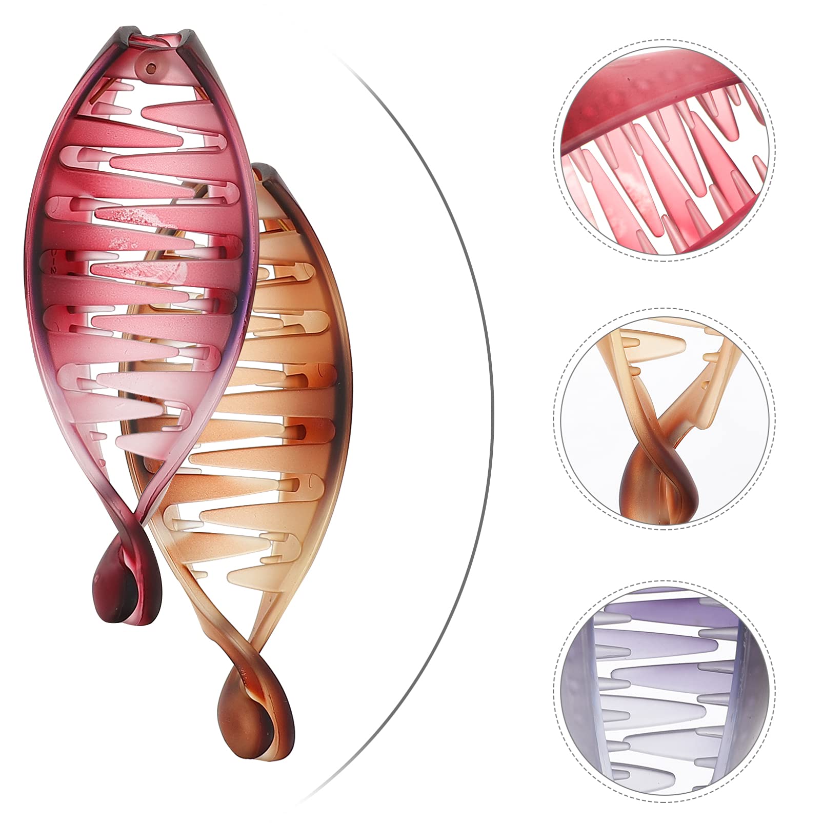 4pcs Elegant Acrylic Hair Claw Clips for Women - Non-Slip Hair Jaw Clips, Simple Hairpins & Hair Accessories - Perfect for Updos, Ponytails & Everyday Styling