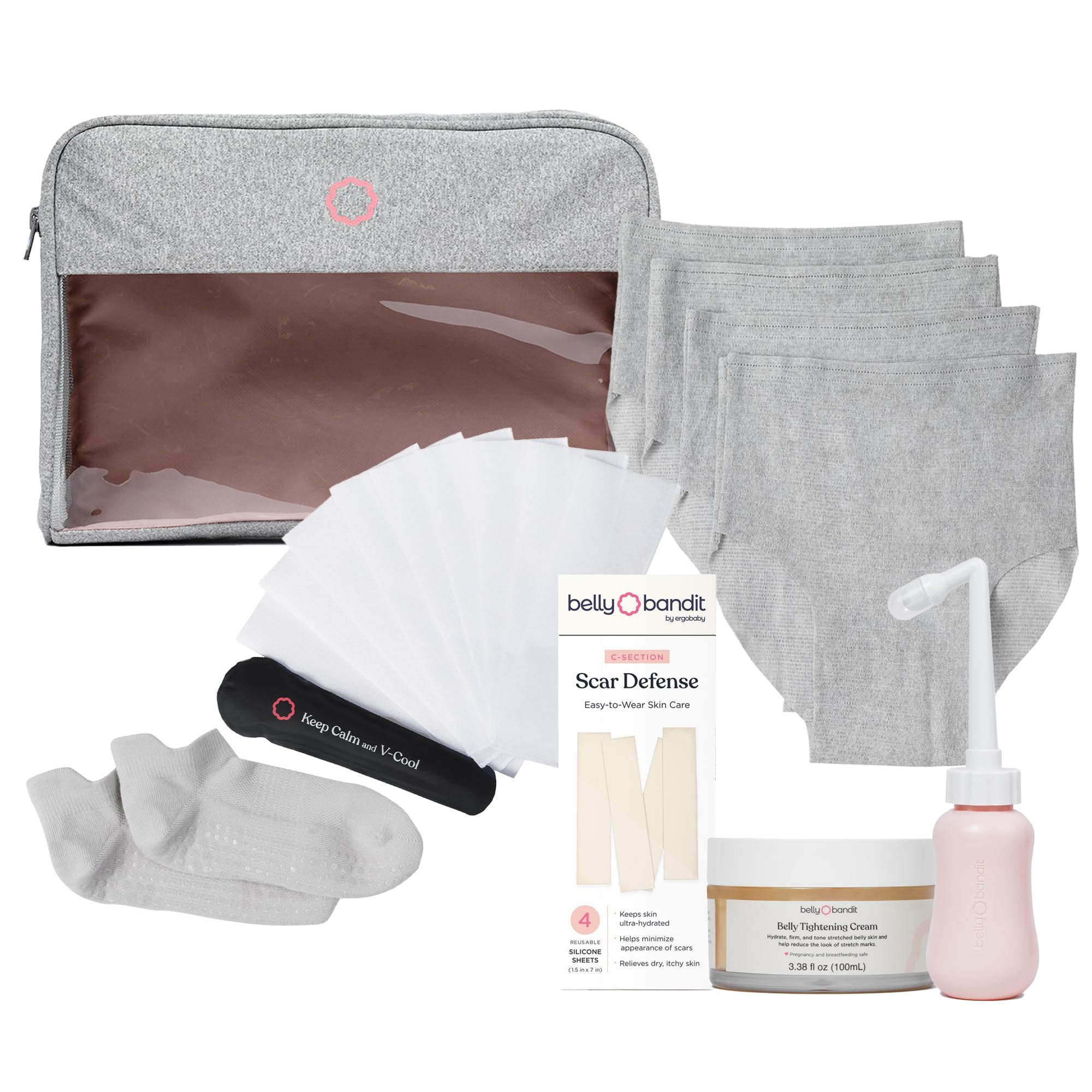 Belly Bandit C-Section Recovery Essentials Kit - Postpartum Care Set for Women After Cesarean | Post Pregnancy Support Belt, Abdominal Binder & Recovery Essentials | Ideal for New Moms, Hospital Bag & Home Recovery