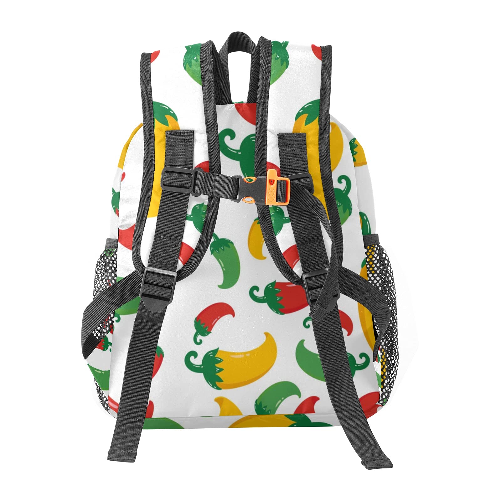Personalized Kids Toddler Backpack for Boys & Girls - Custom Mini School Backpack in Chili Red, Yellow & Green (10x4x12 inches) | Durable Kindergarten Backpack for School, Travel & Daycare