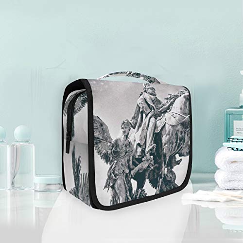 Domook Hanging Travel Toiletry Bag - Waterproof Cosmetic Organizer for Men & Women, Portable Makeup Case with Multiple Pockets - Perfect for Camping, Gym, Business Trips & Military Use
