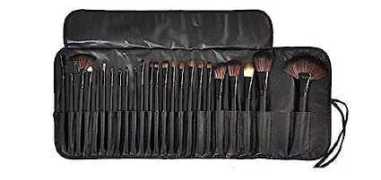 Premium 24-Piece Soft Bristle Makeup Brush Set with Travel PU Leather Pouch - Professional Cosmetic Brushes for Women & Girls | Perfect for Everyday Makeup, Contouring, and On-The-Go Beauty