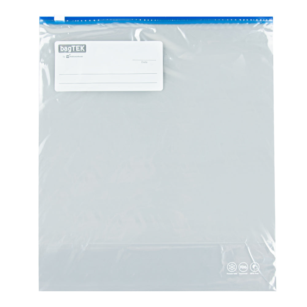 BPA-Free 2 Gallon Clear Plastic Slider Freezer Bags with Expandable Bottom & Write-On Labels - 25 Count Box (13x5x15 inches) - Perfect for Meal Prep, Freezing & Food Storage