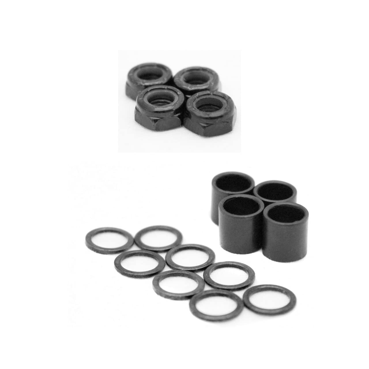 Premium Skateboard Hardware Refresh Kit - ABEC 5 Bearings, Shock Pads, 1