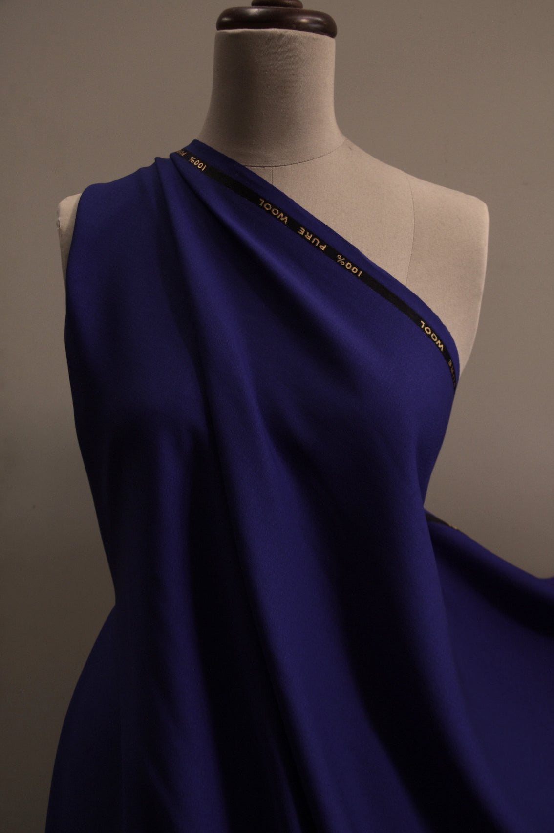 Azure Empire Wool Crepe Fabric - Soft & Luxurious Wool Crepe Material for Dresses, Suits & Formal Wear - Perfect for Evening Gowns, Bridal Wear & Tailoring Projects