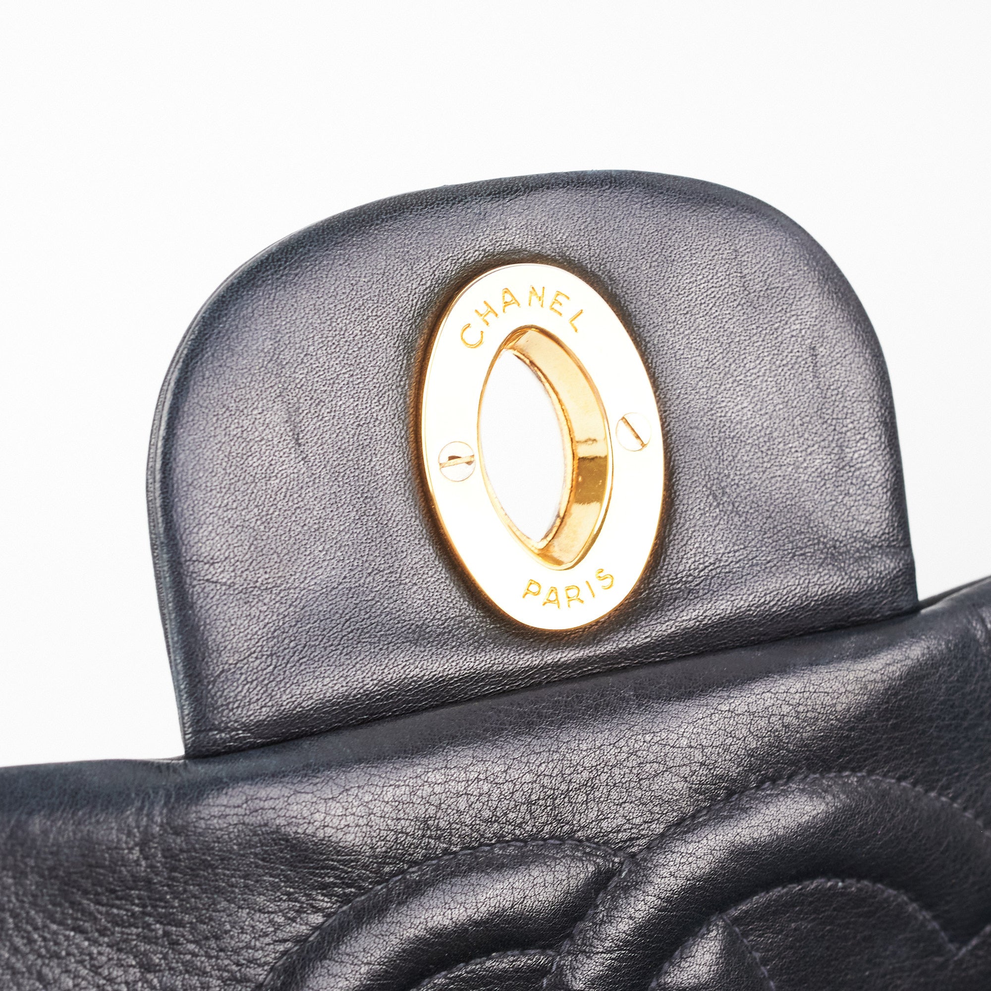 Vintage Chanel Maxi Flap Bag in Black with 24K Gold Hardware - Perfect for Luxury Fashion & Special Occasions