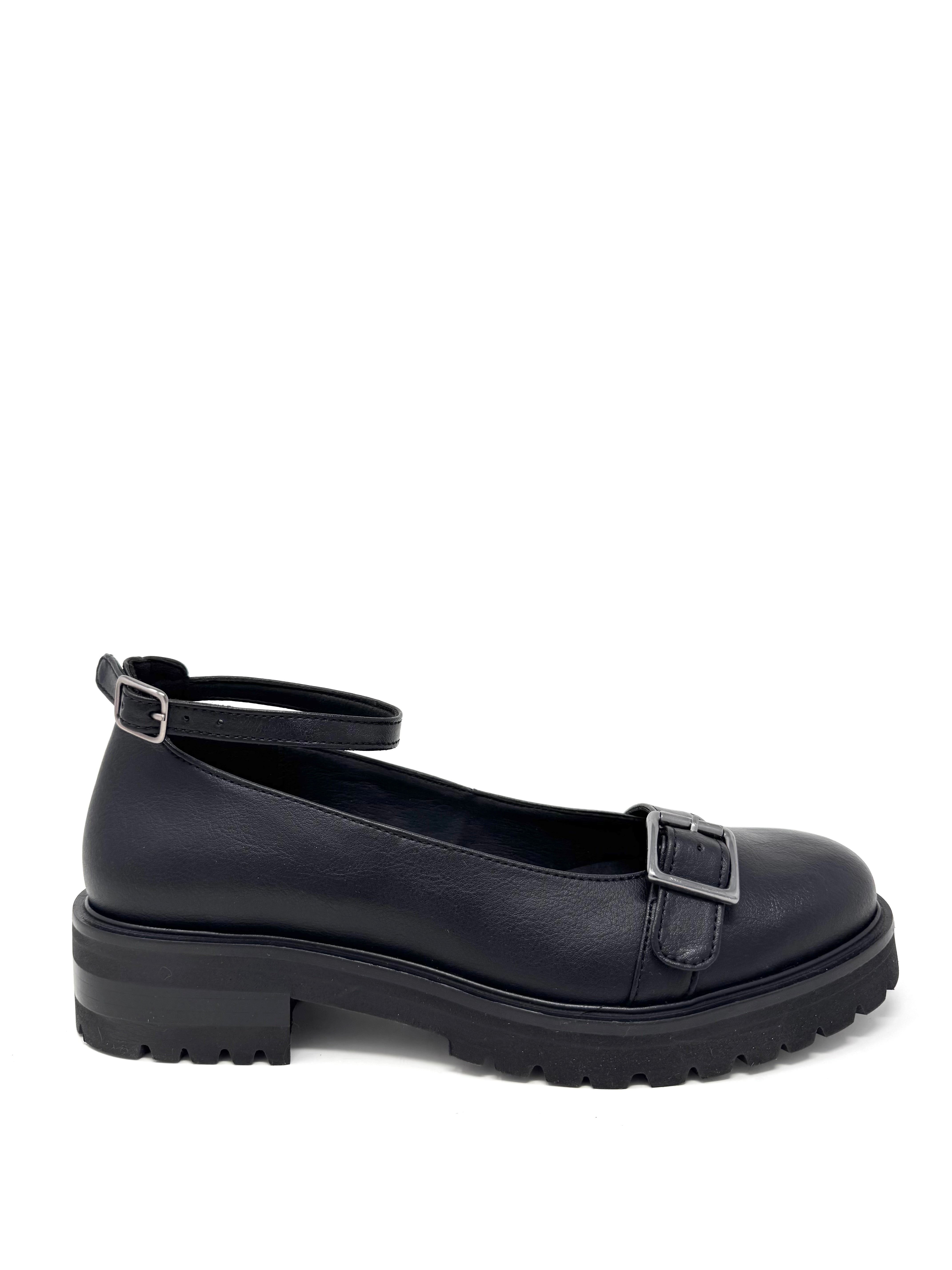 Novacas Lexie Black Mary Jane Shoes - Comfortable & Stylish Women's Flats for Work, Casual & Formal Occasions