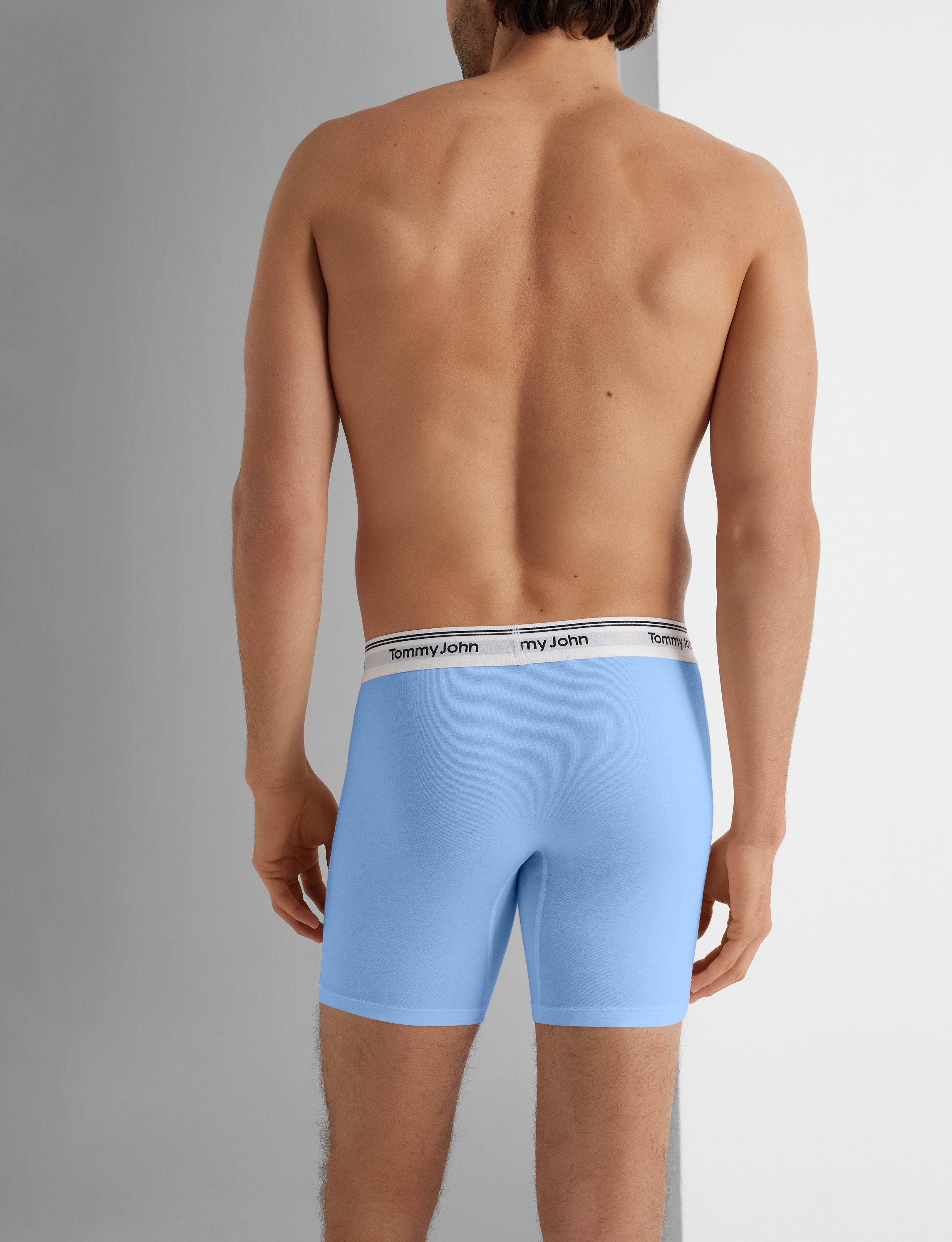 Premium Cotton Mid-Length Boxer Briefs (6-Pack) - Soft, Breathable & Comfortable Underwear for Men - Perfect for Everyday Wear, Workout & Travel