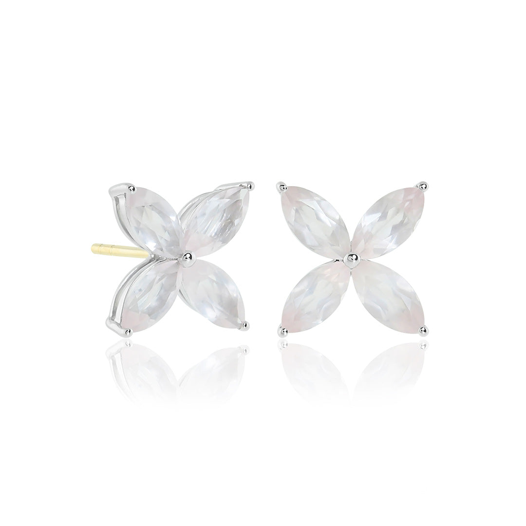 Rose Quartz Stella Earrings – Elegant Crystal Jewelry for Women, Perfect for Weddings, Parties & Everyday Wear