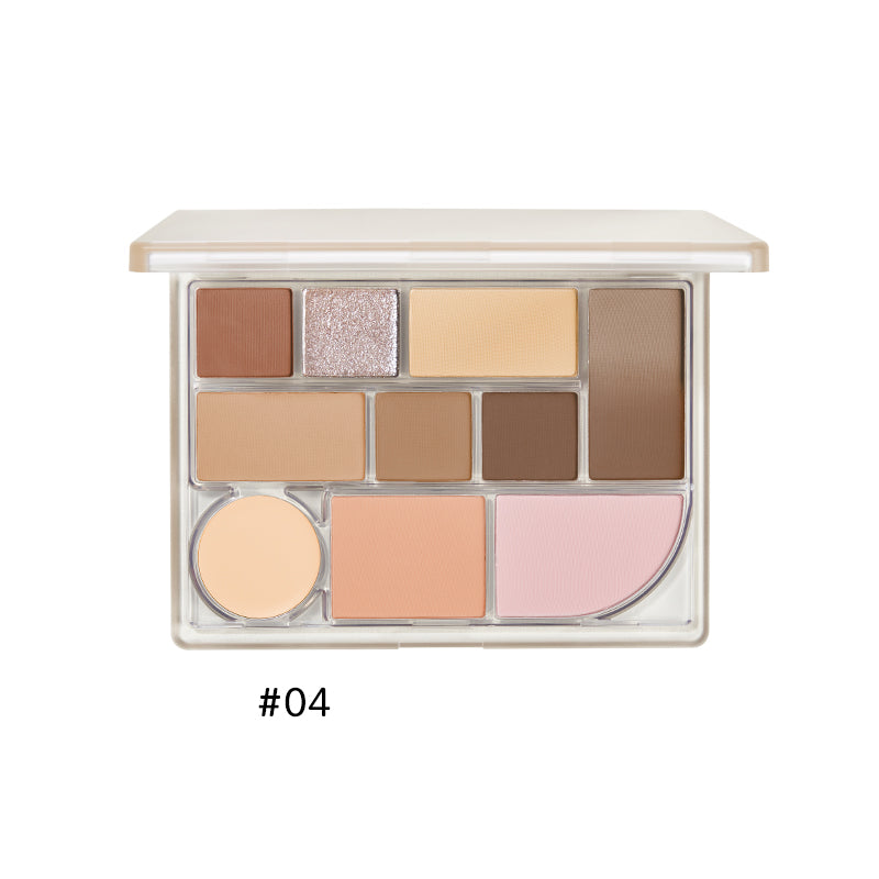 Judydoll 10-in-1 All-in-One Outdoor Makeup Palette - Waterproof & Long Lasting for Travel, Hiking, and Beach Activities