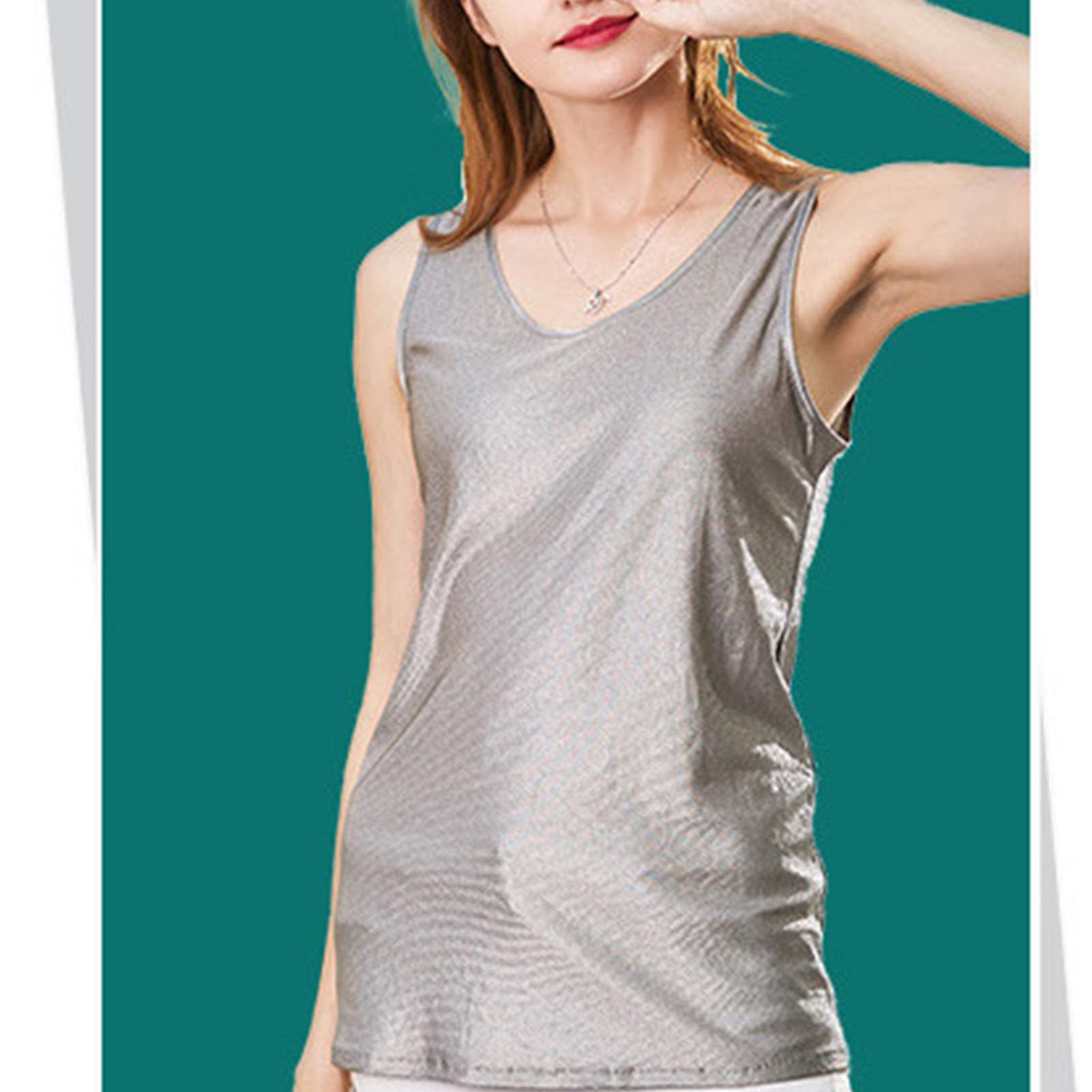 Hilitand EMF Radiation Protection Vest - Silver Fiber Anti-Radiation Underwear for Men & Women (Large) - Shield Against 5G, WiFi & Mobile Radiation for Home & Office Use