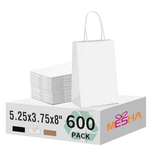 White 5.25x3.75x8 Inch 600Pcs