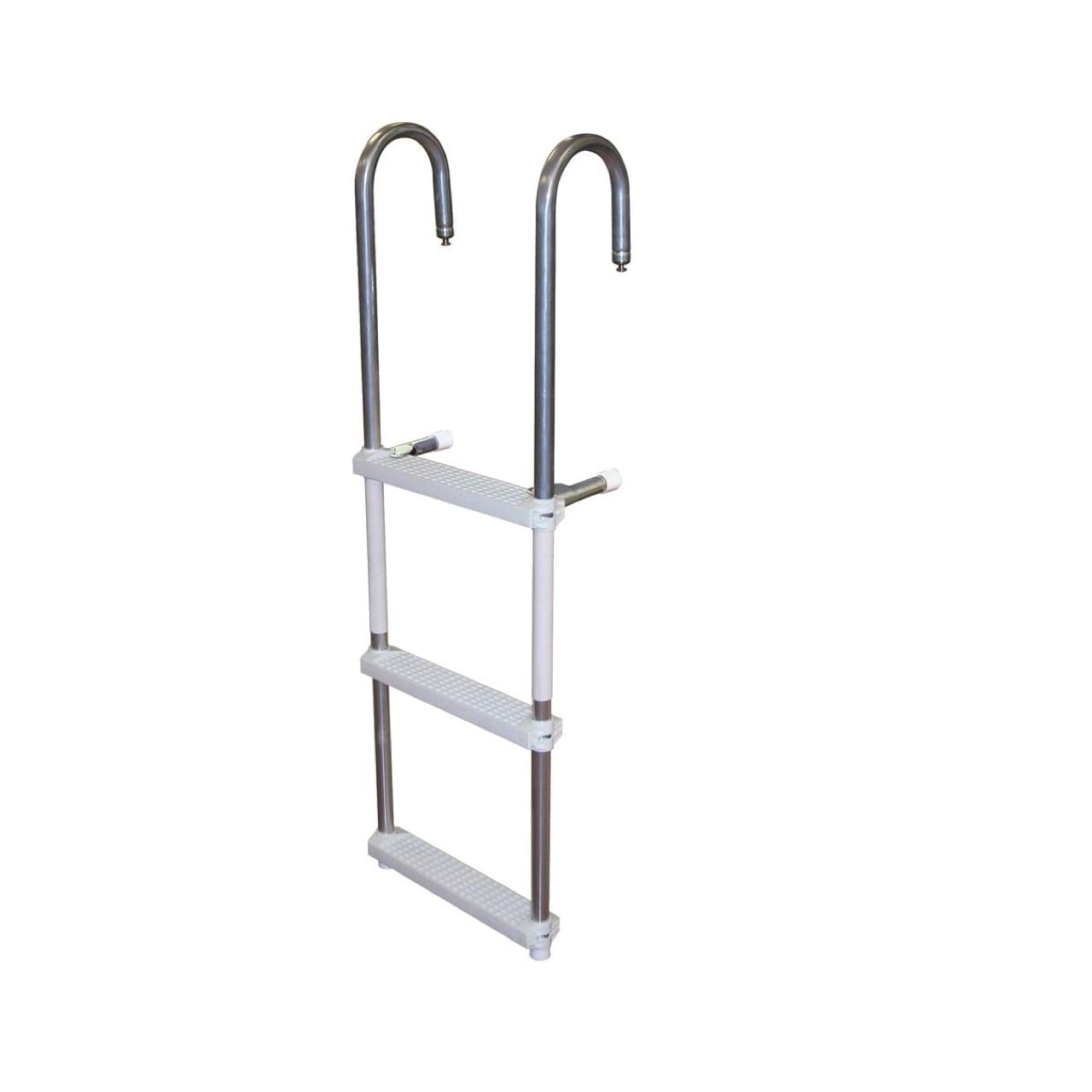 JIF Marine DMM Pontoon Boat Swim Ladder - Heavy Duty Stainless Steel Folding Ladder for Easy Water Access | Perfect for Swimming, Diving & Water Sports