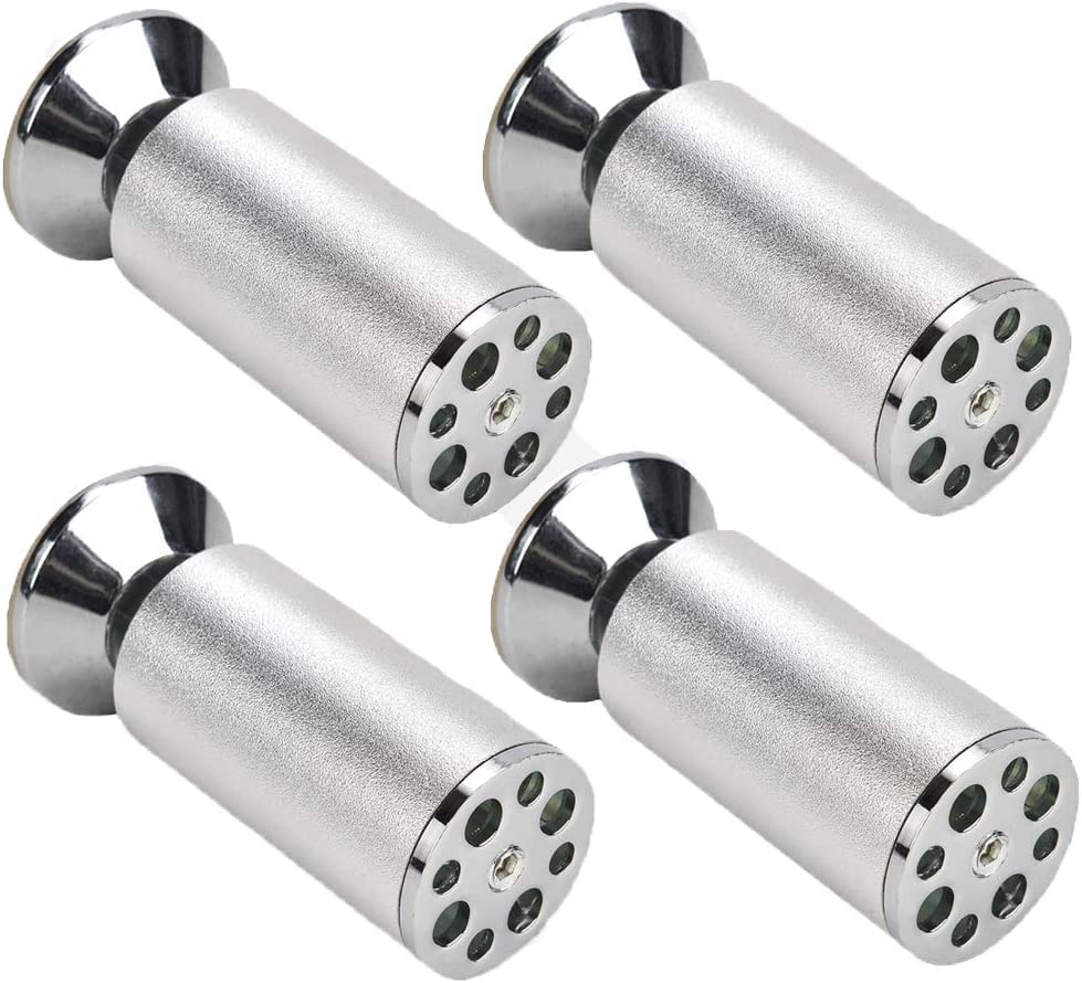 Adjustable Aluminum Alloy Furniture Legs - 4pcs Round Metal Table Legs for Sofa, Couch, Desk, Bed & Cabinets - 12cm Height Replacement Risers - Perfect for Home Office & Living Room Furniture Upgrades
