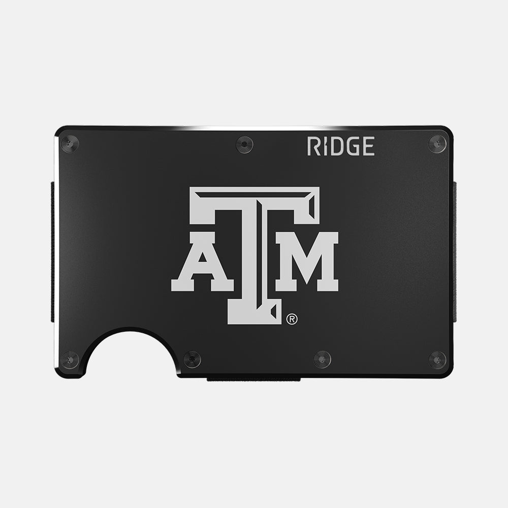 Ridge Wallet for Men - Slim RFID Blocking Minimalist Front Pocket Wallet - Texas A&M Aggies College Team Design - Perfect for Everyday Carry, Travel & Gifts