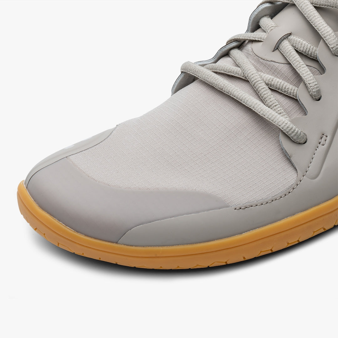 Vivobarefoot Men's Primus Lite IV All Weather Barefoot Shoes - Lightweight & Water-Resistant for Running, Hiking & Everyday Wear - Feather Grey