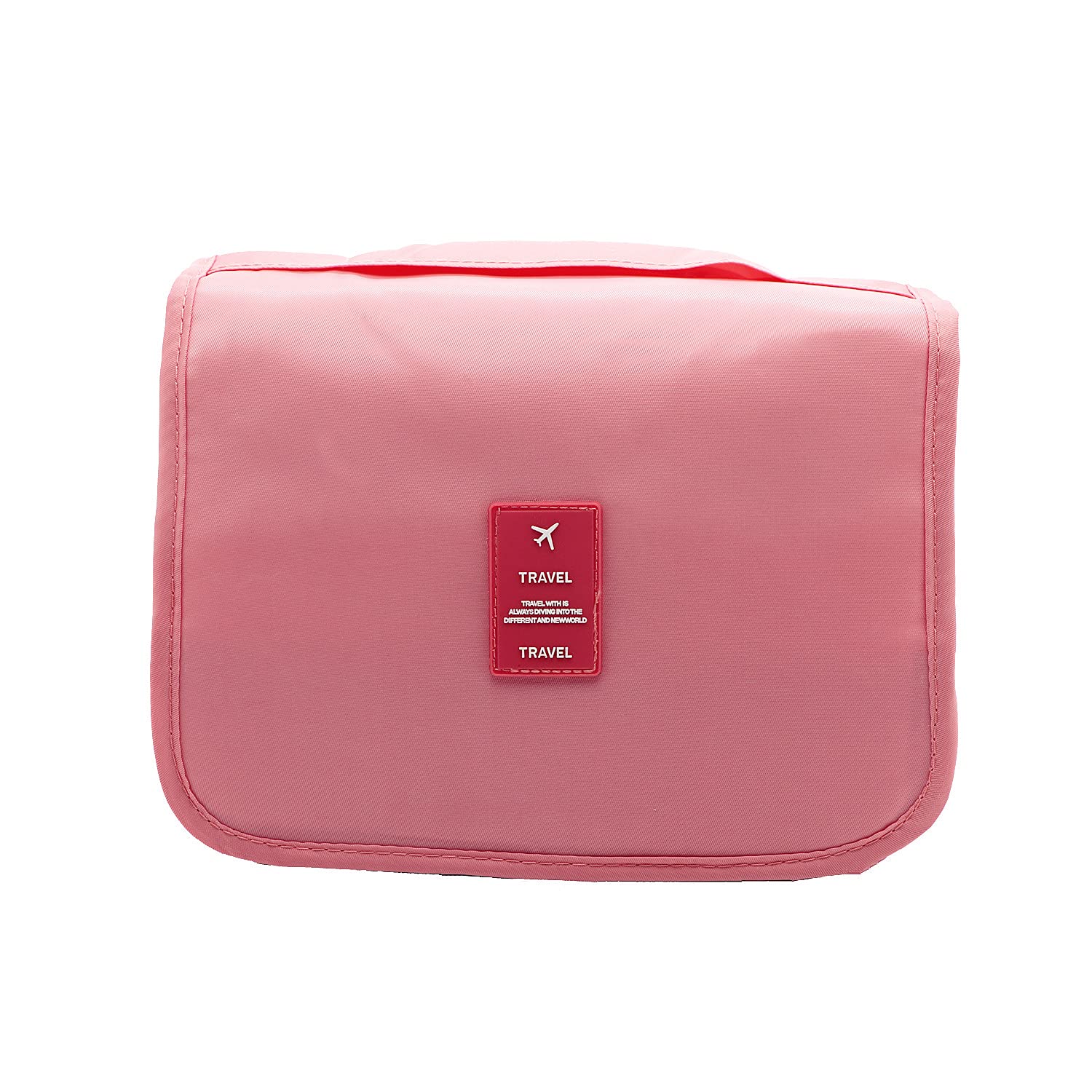 Premium Hanging Toiletry Bag for Travel - Large Waterproof Cosmetic Organizer with Sturdy Hook for Men & Women | Perfect for Bathroom, Gym, Camping & Vacation (Pink)