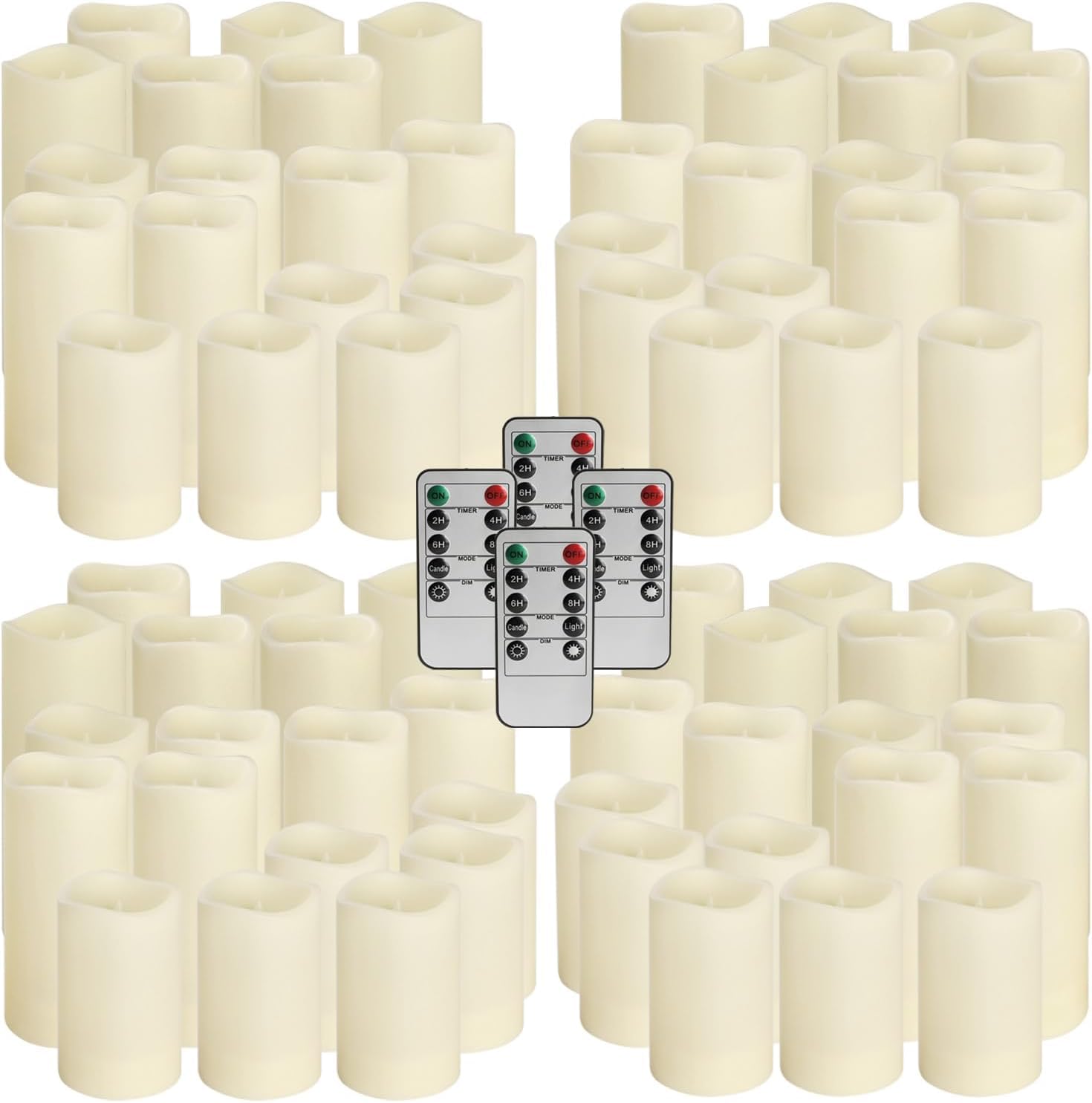 72 Pack Flameless LED Candles Set - Battery Operated Waterproof Candles (2.2