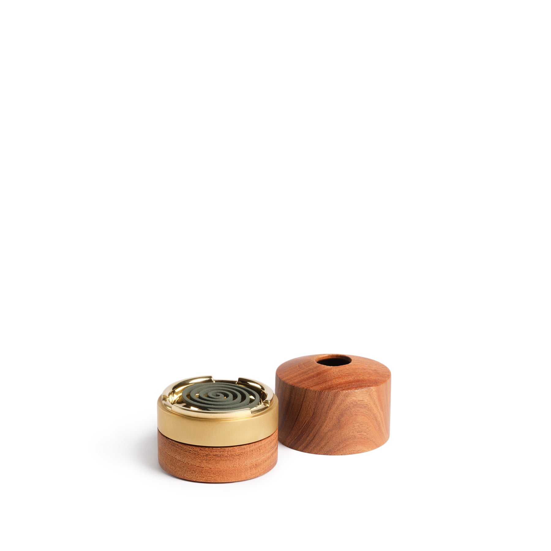 Tall Wood & Satin Brass Cylinder Burner - Elegant Candle Holder for Home Decor, Wedding Centerpieces, and Romantic Ambiance