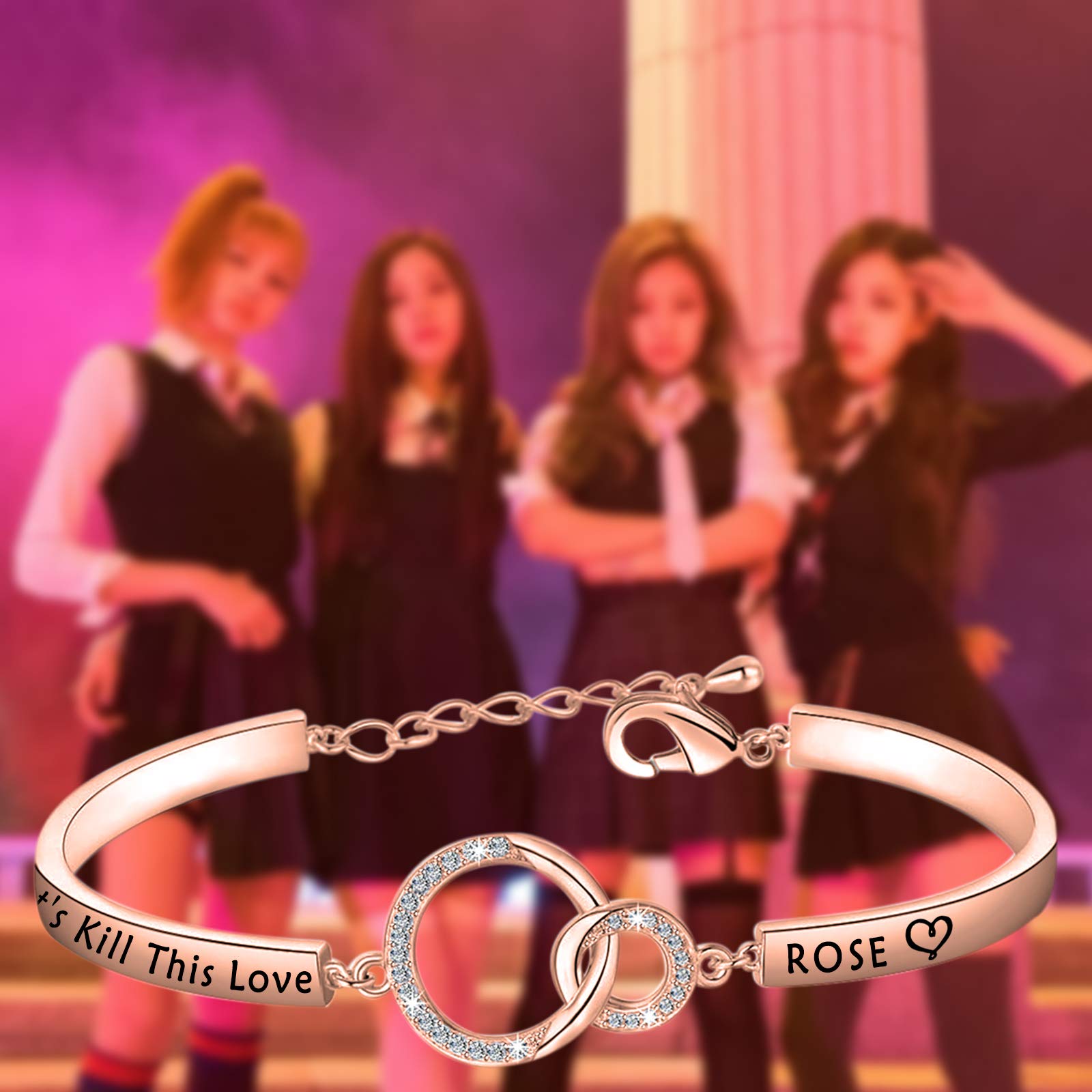 WSNANG Kpop Bracelet - BLACKPINK Let's Kill This Love Album Inspired Jewelry for Blinks (Jennie, Lisa, Jisoo, Rose) | Perfect Gift for Kpop Fans & Concert Accessories
