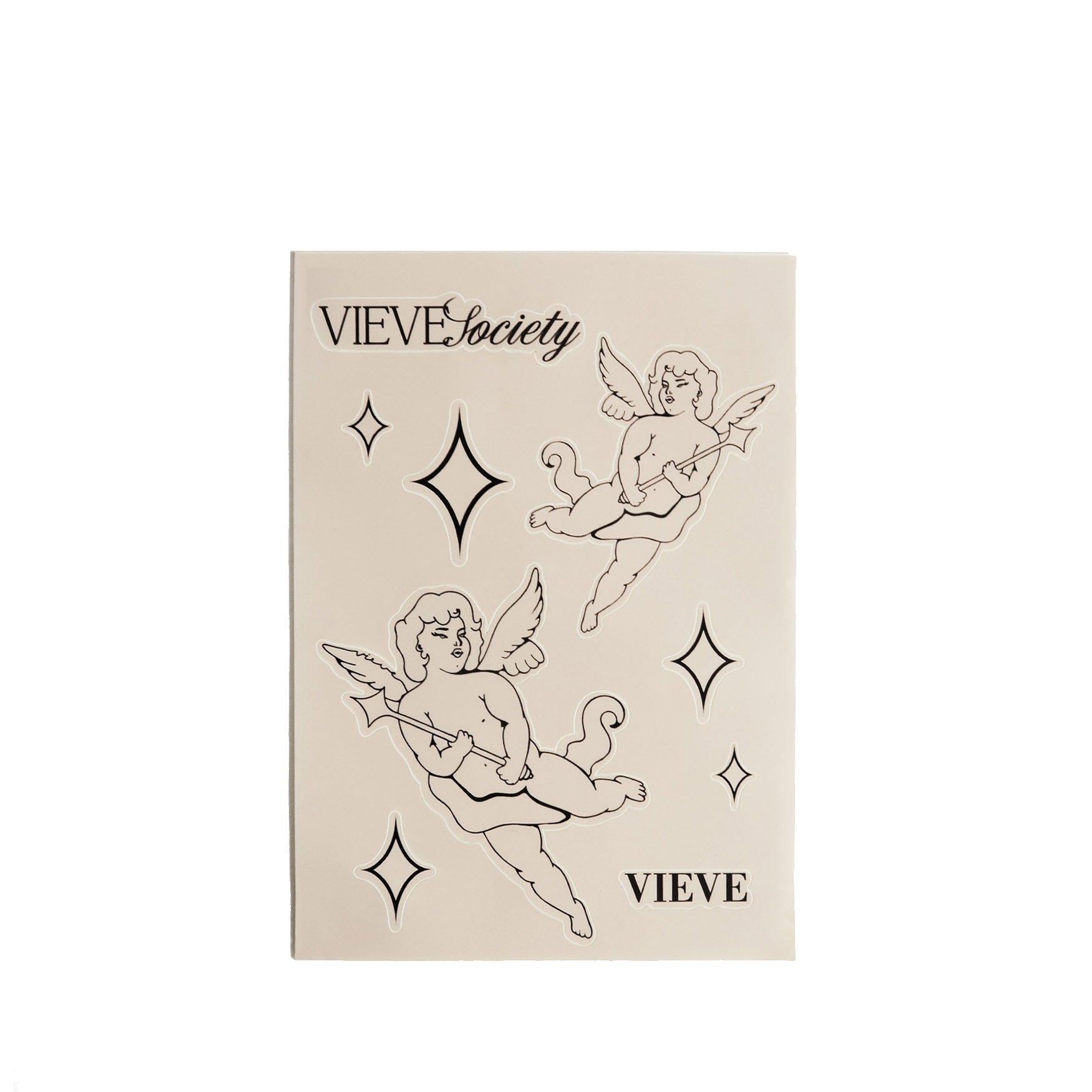 VIEVE Society Sticker Sheet - 50 Unique Decorative Stickers for Scrapbooking, Journals & DIY Crafts - Waterproof Vinyl Stickers for Laptops, Phones & Planners