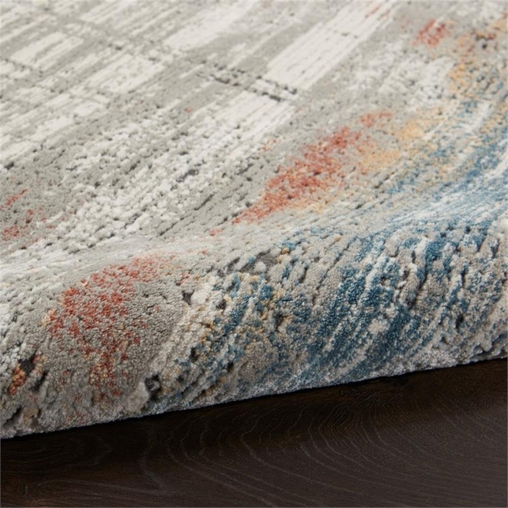 Nourison Rustic Textures Grey/Multi 2'2