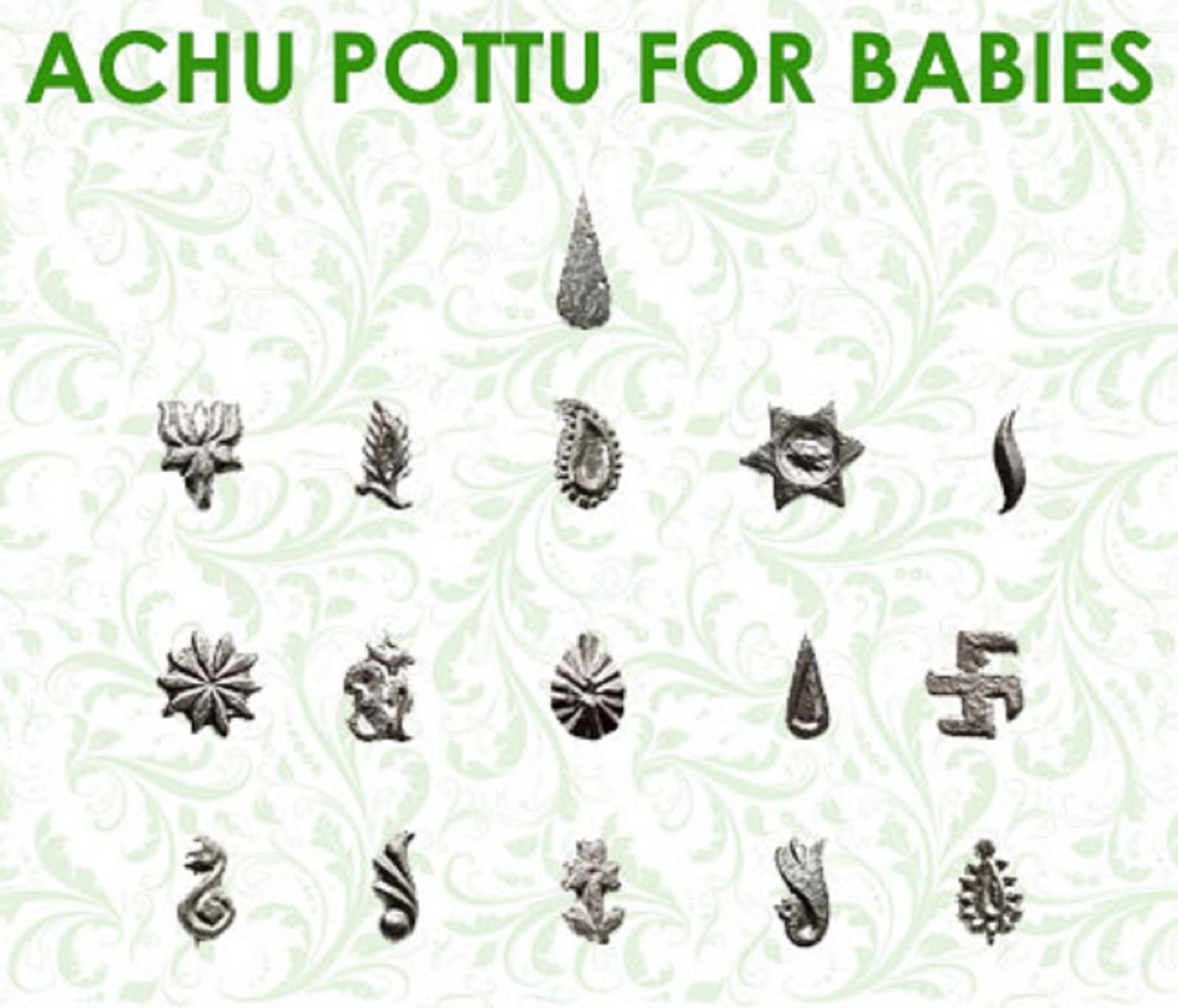 Premium Baby Bindi Mould Punch Set - 16 Pottu Achu Variants for Baby Makeup & Traditional Ceremonies | Perfect for Indian Weddings, Baby Showers & Cultural Events
