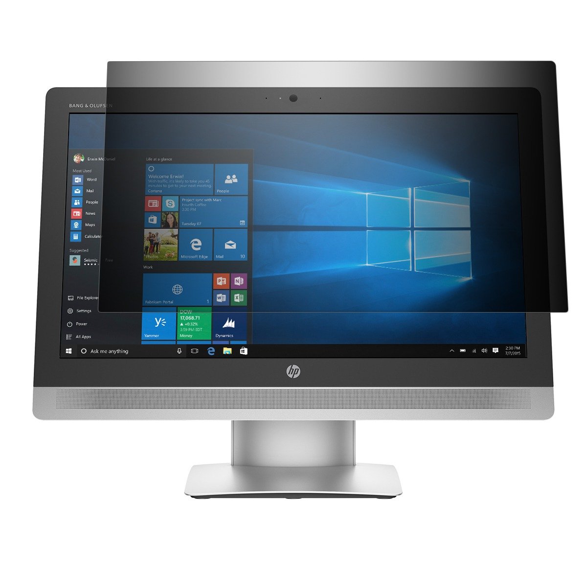Targus 4Vu Privacy Screen Filter for HP EliteOne 800 All-In-One Laptop (16:10 Ratio) - Anti-Glare Blue Light Filter for Eye Protection - Works in Landscape & Portrait Mode (AST032USZ) - Perfect for Office Work, Gaming & Reducing Eye Strain