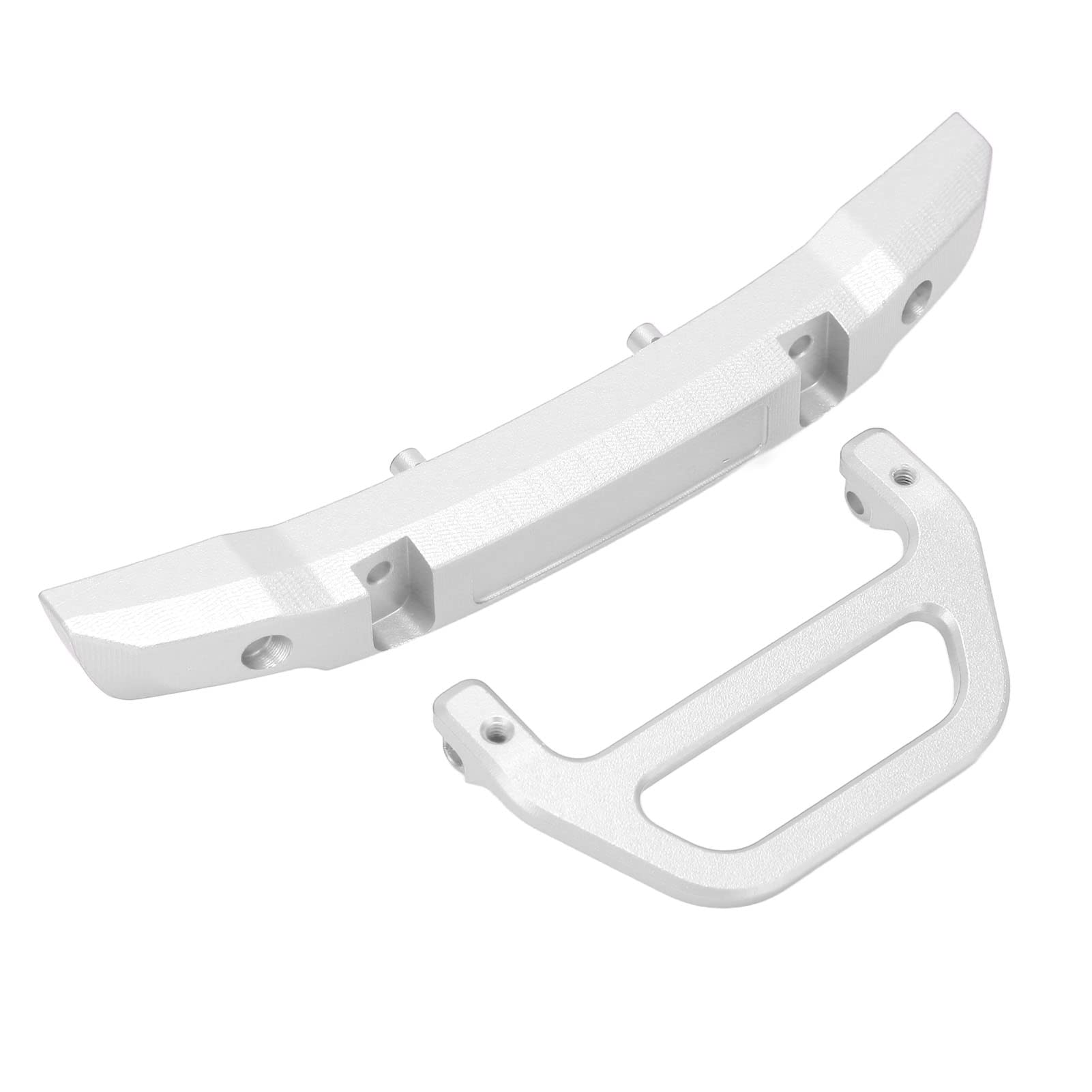 Raguso RC Car Front Bumper - Anodized Aluminum Replacement Bumper with Wrench for RC Trucks & Off-Road Vehicles - Durable & Easy to Install (Silver) - Perfect for Bashing, Crawling & Racing Scenarios