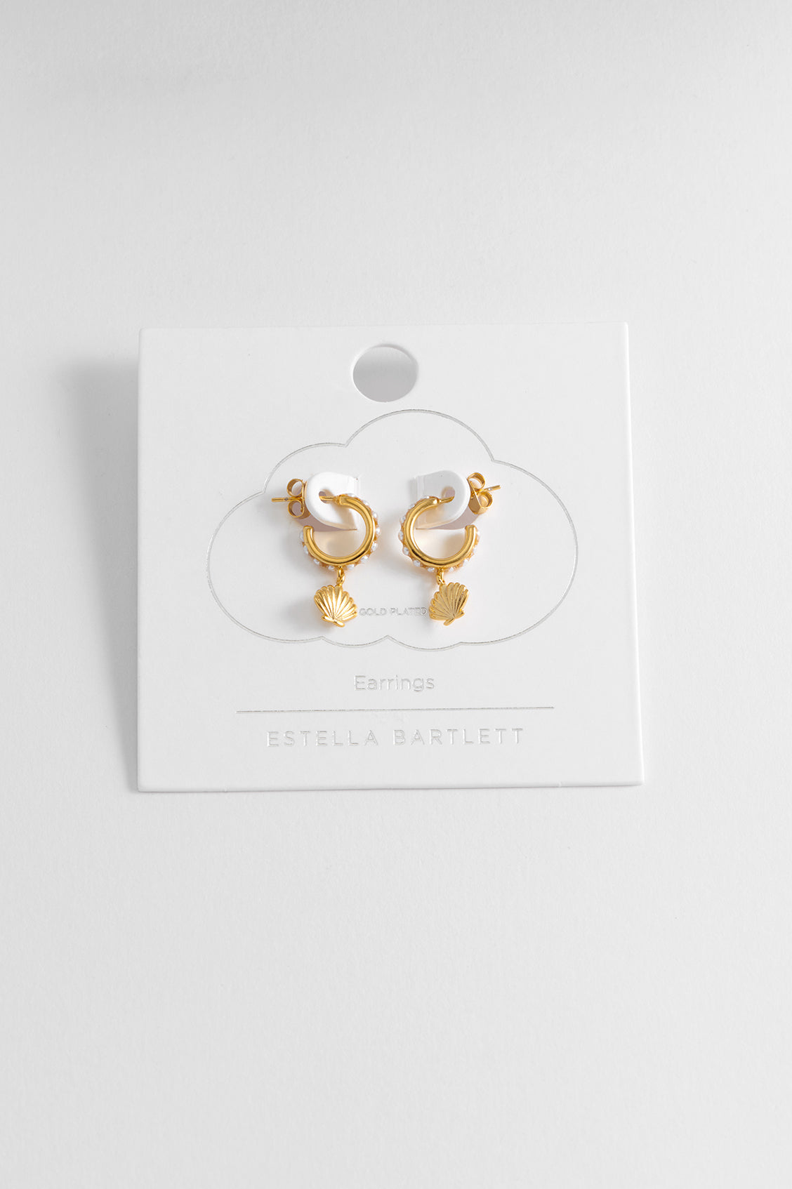 Elegant Pearl Scallop Drop Hoop Earrings for Women - Vintage Dangle Earrings for Party, Wedding & Special Occasions