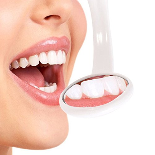 2 Pack LED Dental Mirror with Light - Anti-Fog Curved Angle Teeth Inspection Tool for Dentists & Oral Care | Perfect for Home Dental Checkups, Professional Exams & Oral Hygiene Maintenance