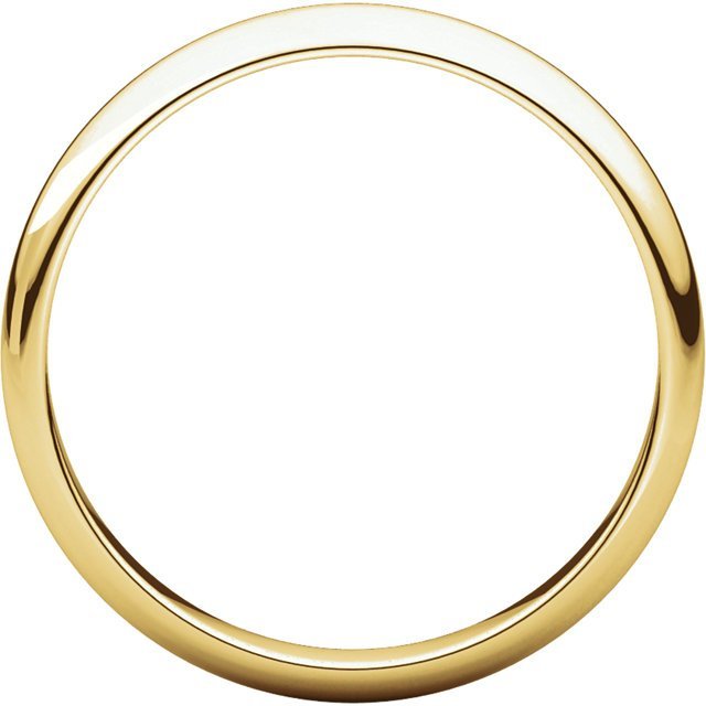14K Gold 3mm Half Round Wedding Band for Women - Elegant & Timeless Bridal Ring for Engagement, Anniversary & Special Occasions