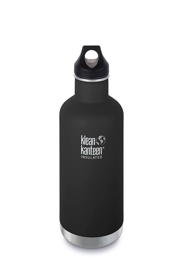 Klean Kanteen 32oz (946mL) Vacuum Insulated Stainless Steel Water Bottle - Keeps Drinks Hot/Cold for 24 Hours - Perfect for Hiking, Camping, Gym & Everyday Use