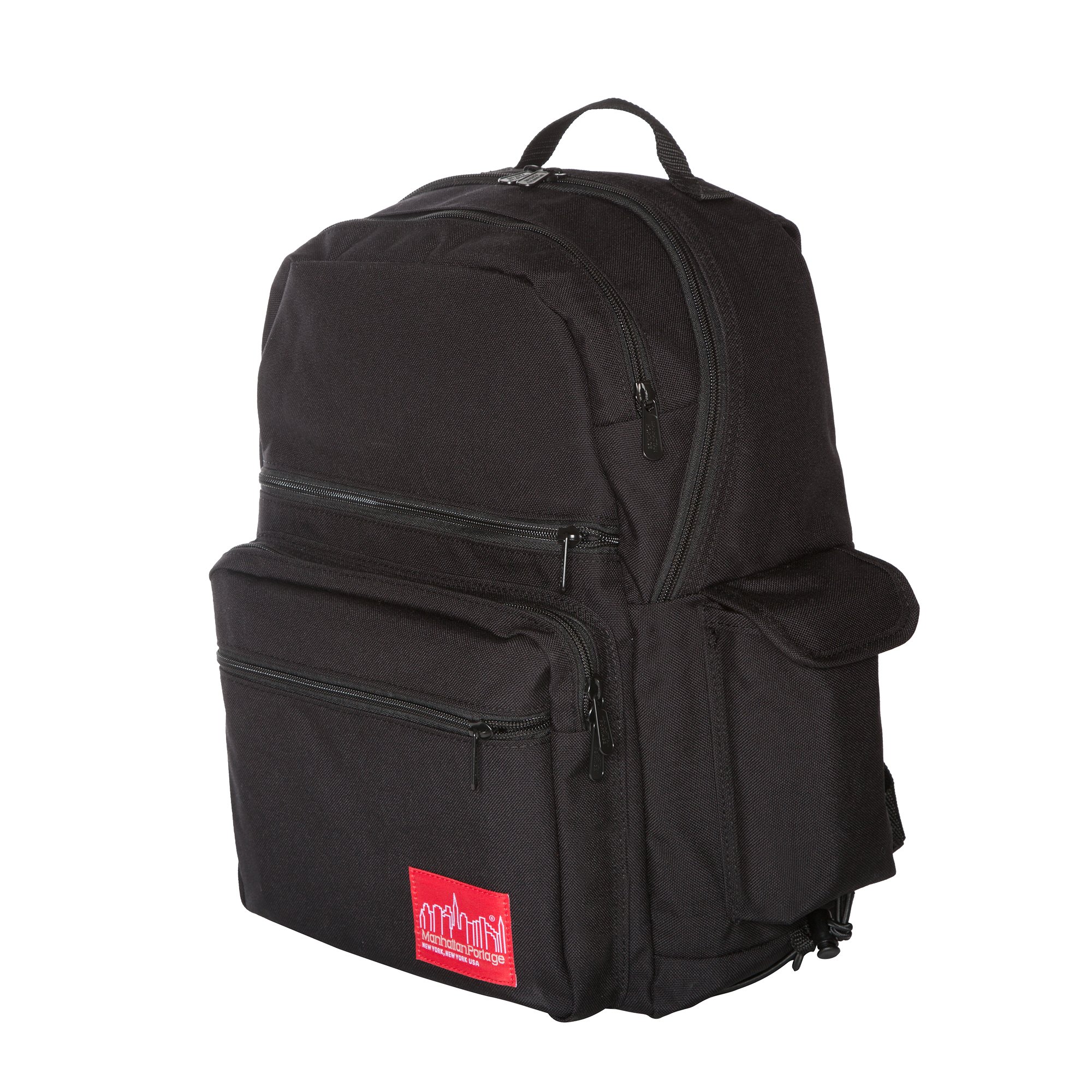 Manhattan Portage Ken's Backpack - Durable Black Unisex Backpack for School, Work & Travel | Water-Resistant Laptop Bag with Multiple Pockets