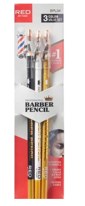 RED BY KISS Professional Barber Pencil Set - 3 Pack for Eyebrow Shaping & Hairline Design | Perfect for Salon Stylists & Home Grooming