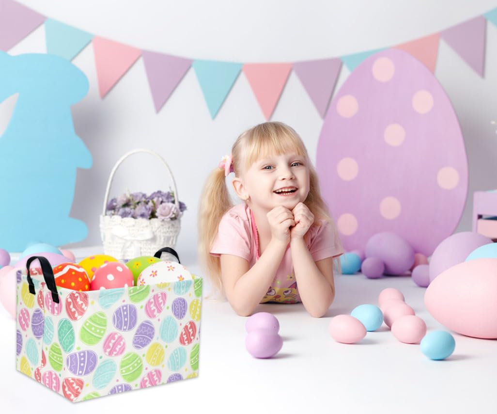 3-Pack Pink Bunny Easter Baskets - Rectangular Empty Gift Baskets for Kids, Baby Boys | Easter Toy Storage Bin & Home Decor Organizer Box | Perfect for Easter Gifts, Room Decor & Kids' Toy Organization