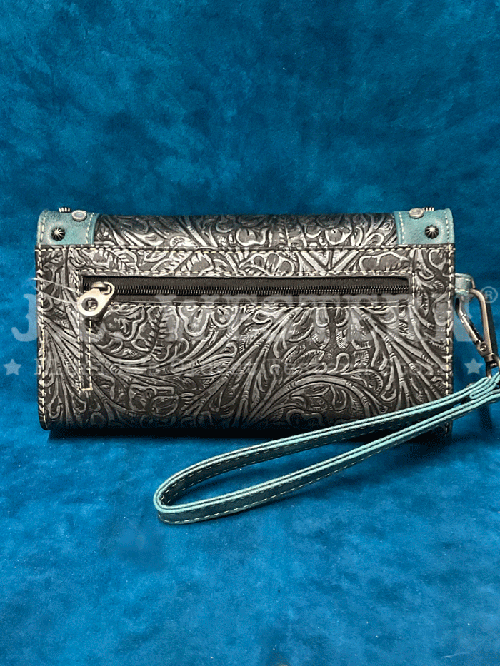 Nocona Women's Ophelia Clutch Wallet - Genuine Leather Black Crossbody Purse for Evening Parties & Date Nights