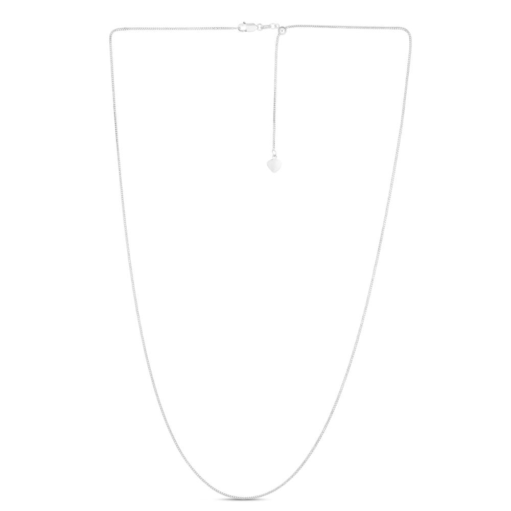 14K Gold 1mm Adjustable Franco Chain Necklace - Dainty Minimalist Gold Chain for Women - Perfect for Layering, Everyday Wear & Special Occasions