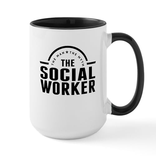 White/Black Inside - The Man The Myth The Social Worker Mugs