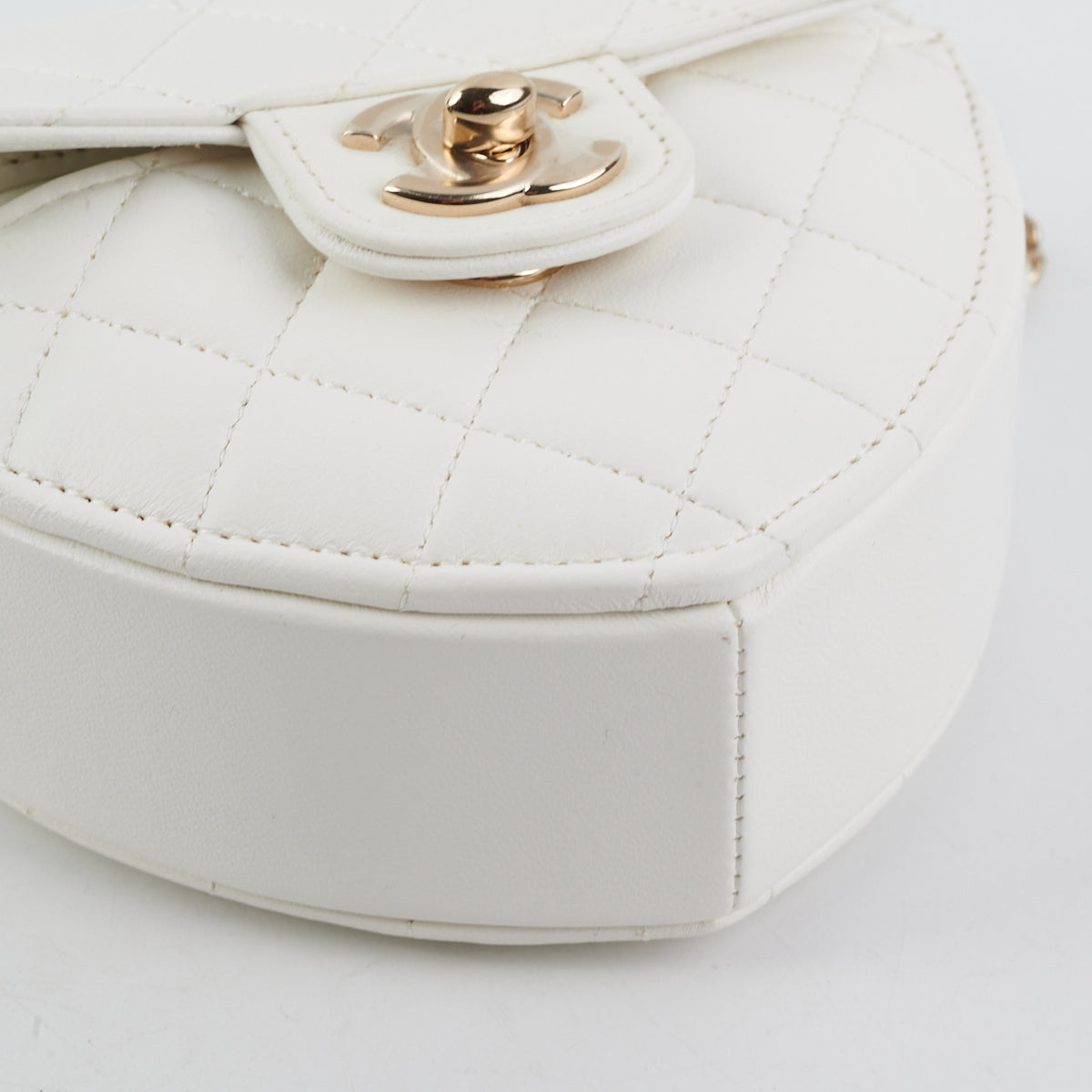 Chanel Mini Heart Bag White - Elegant & Stylish Crossbody Bag for Women | Perfect for Date Night, Parties & Special Occasions