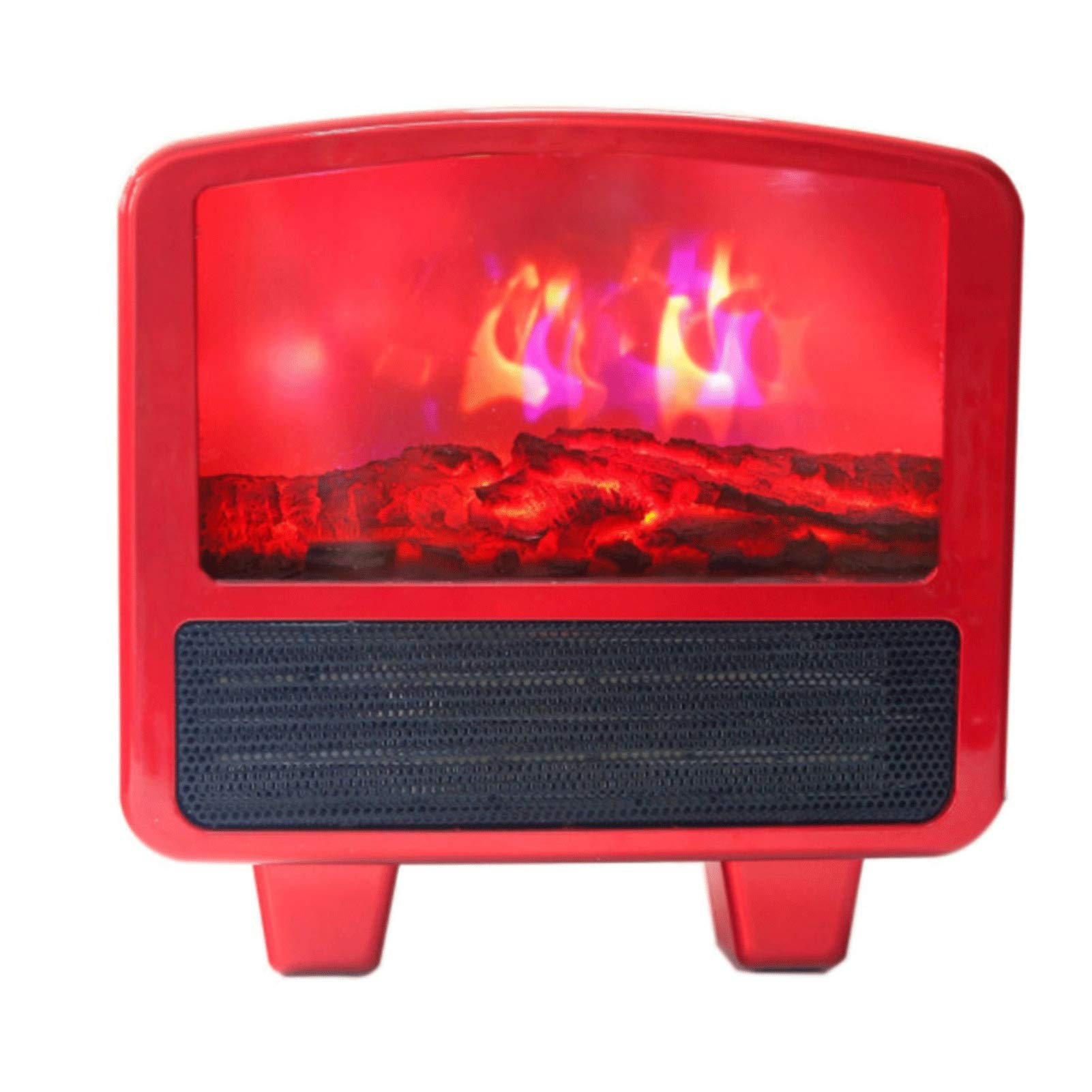 Wall Mounted Electric Fireplace Heater with Realistic Flame Effect - 1500W Indoor Space Heater, Red Electric Fireplace Suite for Living Room & Bedroom - Perfect for Home Heating & Ambiance Creation