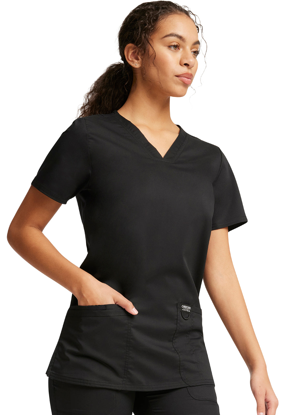 Women's 3 Pocket V-Neck Scrub Top - Comfortable Medical Uniform for Nurses & Healthcare Professionals - Perfect for Hospitals, Clinics & Dental Offices