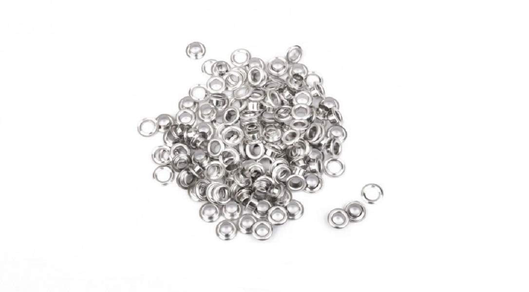 4 Silver Eyelets & Rivets for Leather Craft, DIY Clothing, Shoes & Accessories – Durable Metal Grommets for Sewing, Belts, Bags & Costume Design
