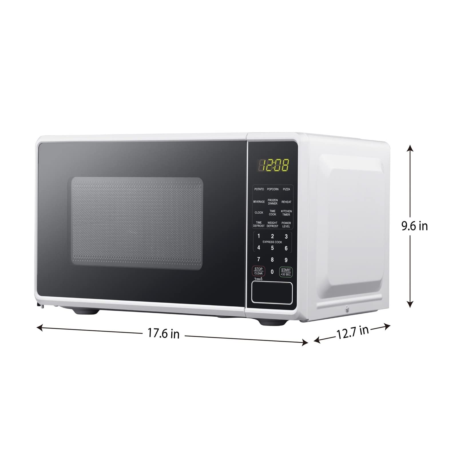 FFIME 0.7 Cu ft Compact Countertop Microwave Oven - Small White Microwave for Kitchen, Dorm, Office & RV - Fast Cooking & Reheating Meals