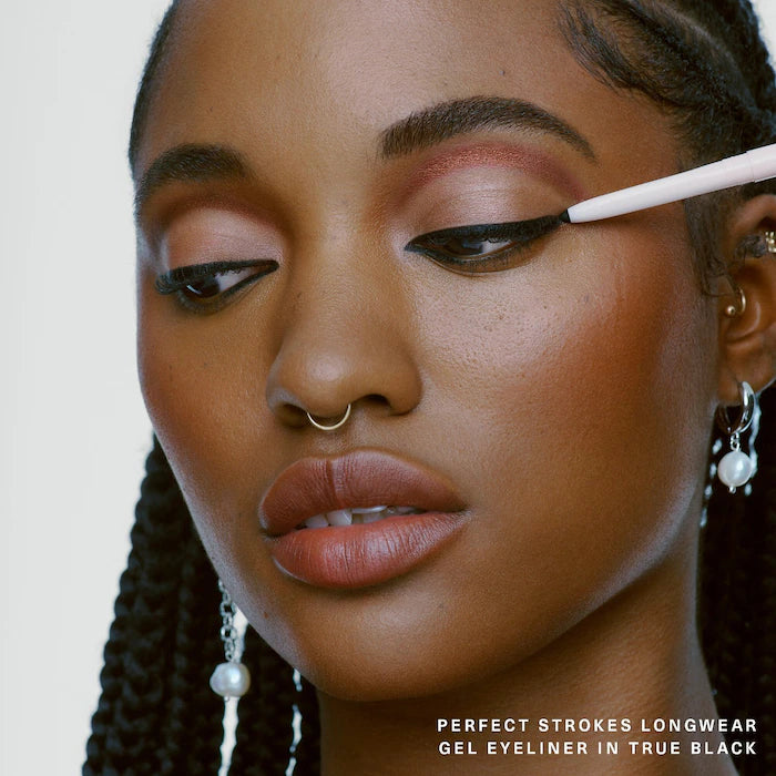 Rare Beauty Perfect Strokes™ Longwear Waterproof Gel Eyeliner - Smudge-Proof Precision Liquid Liner for All-Day Wear | Perfect for Winged Liner & Makeup Looks